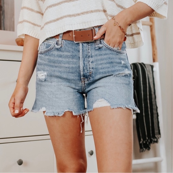 Free People Makai Denim Cut Off Shorts - Picture 2 of 3
